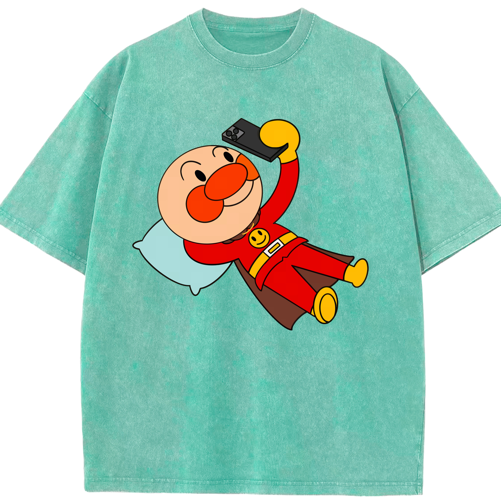 （画像用） アンパンマン Anpanman 綿100% ヴィンテージ風 半袖Tシャツ（フロントプリント）